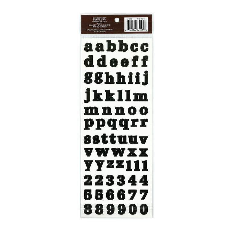 Black Mini Font Letter & Number Stickers by Recollections™
