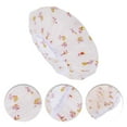 thumbnail image 3 of Unique Bargains 1 Pc Women Floral Pattern Shower Cap for Bathroom Business Travel Yellow PEVA, 3 of 4