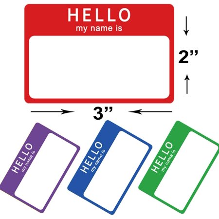 Colored Hello My Name Is Stickers Stick On Name Badges Self Adhesive Identification Name Label For Kids School Walmart Canada Colored Hello My Name Is Stickers Stick On Name Badges Self Adhesive Identification Name Label For Kids School Walmart Canada