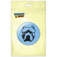 thumbnail image 1 of Pit Bull Dog Drawing on Blue Pinback Button Pin Badge, 1 of 2
