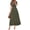 Army Green, variant on Womens Boho Maxi Dress Floral Summer Spring Short Sleeve V Neck A Line Embroidered Beach Vacation Dresses