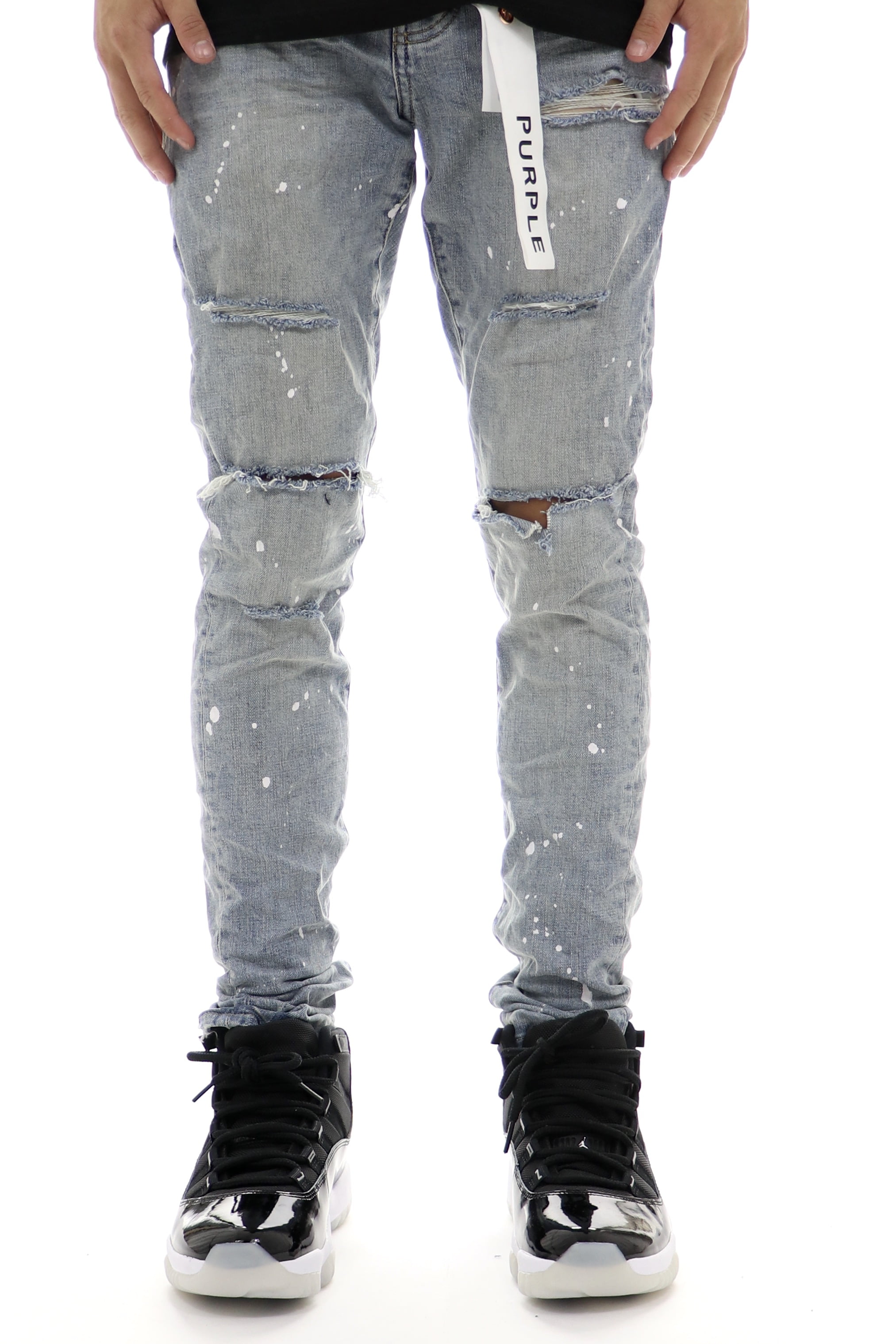 Purple Slim Fit Light Indigo Paint 