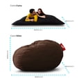 thumbnail image 2 of Sillón Puff Mx Puff Gamuza Chocolate Queen size, 2 of 2