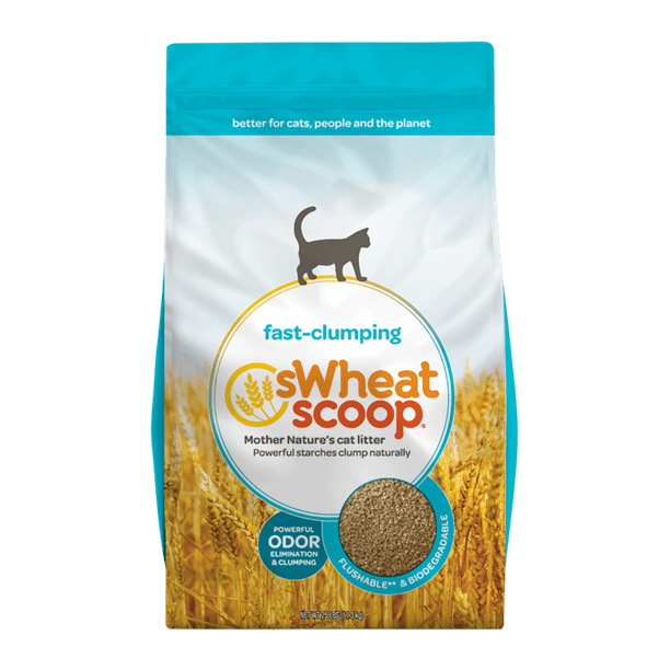 sWheat Scoop Natural FastClumping Wheat Cat Litter, 25lb Walmart