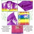 thumbnail image 4 of HAPPY BAY Men's Party Beach Hawaiian Front Pocket Shirts 7XL Violet, Palm Summer Vacation Holiday, 4 of 5
