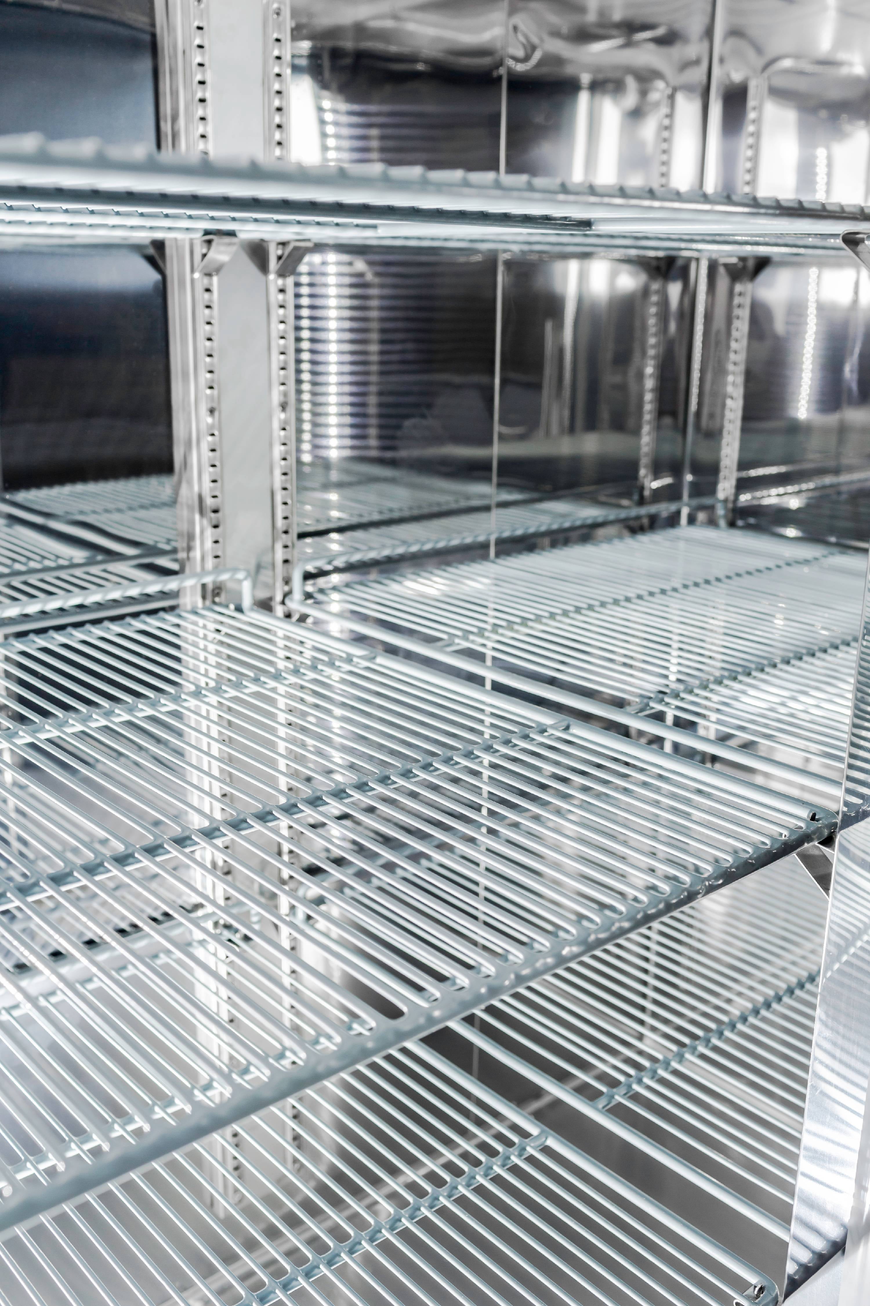 Heavy Duty Commercial 47 cu ft Stainless Steel Glass Door Reach-In Freezer (2 Door)