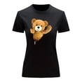 thumbnail image 3 of Playera Blusa De Oso De Peluche Saliendo Del Cierre Ropa Para Mujer Casual Color Negro Talla Mediana Marca Emil SaEs, 3 of 4
