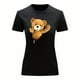 thumbnail image 3 of Playera Blusa De Oso De Peluche Saliendo Del Cierre Ropa Para Mujer Casual Color Negro Talla Mediana Marca Emil SaEs, 3 of 4