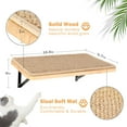 thumbnail image 5 of Peluomoz Natural Wood Cat Wall Set – 1 Shelf + 2 4-Step Stairs with Sisal Rope: Indoor Wall-Mounted Perch & Scratcher, 5 of 7