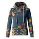thumbnail image 3 of Gibobby Sudadera con Capucha en Ligero y calientito Contraste de Navidad Esplice imprimir mangas largas Pullover blusas correa tops (Azul, S), 3 of 5
