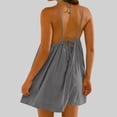 thumbnail image 5 of Sentmoon Robes de Vacances pour Femmes Formelles Sans Manches à Col Rond Robes d'Été pour Femmes 2026 Printemps Couleur Unie Coupe Régulière à Bretelles Spaghetti Robe Bohème pour Femmes pour le Travail et le Bureau Gris TTG, 5 of 5