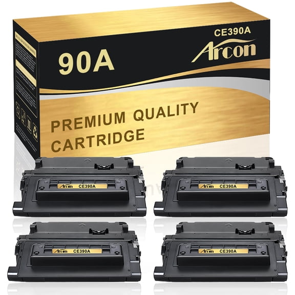 Arcon 4-Pack Compatible Toner for HP 90A CE390A LaserJet Enterprise M4555 MFP M4555f M4555fskm M4555h LaserJet Enterprise 600 M601n M603n M603dn M602n M602x M602dn M601dn (Black)