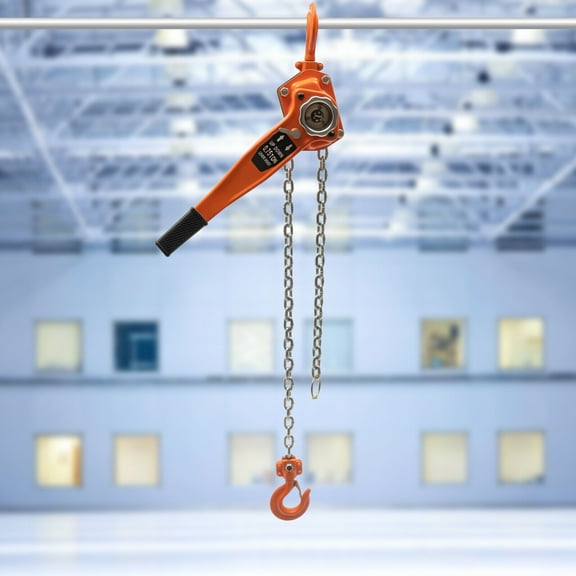 Manual Lever Chain Hoist with 3/4 TON Lifting Capacity and Adjustable 10 FT Chain Length, 1650 LBS Double Ratchet Brake, G80 Grade Alloy Steel Chain, and Carrying Bag Included