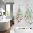thumbnail image 6 of SKYSONIC 2PCS Cotton Towel Set,Quick Drying Washcloths,Soft and Breathable Bath Towel Hand Towels for Kitchen Bathroom Gym Beach-Seashells and Starfishes, 6 of 7