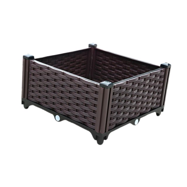 Colaxi Raised Garden Bed Plant Container Practical, Easy Assembly Convenient, Outdoor Planting Box Planter Box for Farm Outdoor Yard 40cmx40cmx22cm