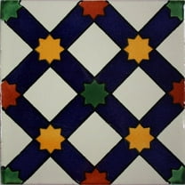 6x6 Alanis Talavera Mexican Tile, Set of 4 pcs