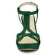 thumbnail image 2 of Sandalias de Tacón de Aguja con plataforma y correa en T Allegra K Verde 41, 2 of 6