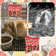 thumbnail image 6 of 3-Hole Guinea Pig Hay Feeder, 13x10.8Inches, Rabbit Hay Feeder Bag, Stainless Steel, 600D Oxford, Watermelon and Strawberry, 6 of 6