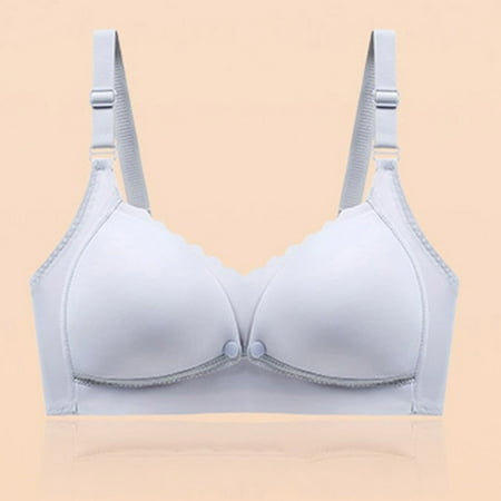 Blczomt Nursing Womens Bras on Clearance Under 10.00 Push Up Comfort Wireless Gray Bra