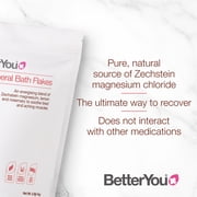 BetterYou Magnesium Muscle Bath Flakes - Mineral Bath Salts For Muscle Recovery - Post-Workout Soak For Sore Muscles - Natural Magnesium - 2.3 lb