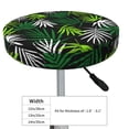 thumbnail image 4 of Naloa Tropical Leaves1 Round Bar Stool Cushion Cover 12-14 inch, Fits Kitchen, Office, Restaurant Chairs - 14 inch, 4 of 7