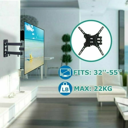 Full Motion TV Mount, TV Wall Mount Bracket for 32-55 Inch with Swivel Articulating Arms