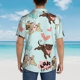thumbnail image 6 of Kll Men'S Hawaiian Shirt Short Sleeve Button Down Beach Shirts-Cute Pug Dogs, 6 of 8