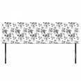 thumbnail image 3 of Black and White Headboard, Vintage Floral Pattern Victorian Classic Royal Inspired New Modern Art, Upholstered Decorative Metal Bed Headboard with Memory Foam, King Size, White and Black, by Ambesonne, 3 of 4