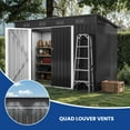 thumbnail image 3 of Uforic Oversized Storage Shed with Window, Ventilation, Lockable Doors, & Sloped Roof for Outdoor, Gray, 3 of 7