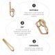 thumbnail image 5 of unbranded 200Ud Para De Metal Dorado Con Simple Ideal Para Hotel O, 5 of 6