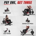 thumbnail image 3 of MITONOS Compact Leg Sled Machine, 30-Degree Adjustable Angles Leg Press Machine for Home Gym, Compact Hack Squat Machine with Removable Shoulder Pad, Lower Body Workout Equipment, 3 of 10