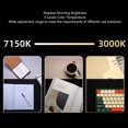 thumbnail image 3 of Gaming Computer Light, Stepless Dimming Adjustable Angle RGB Backlight Display Screen Lamp Bar Eye Friendly  for Home and Office Use, 3 of 7