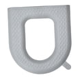 thumbnail image 1 of Almohadillas para tapa de asiento de inodoro con asa, fácil instalación, más gruesas, reutilizables, limpiables, autoadhesivas para oficina, baño, Gris, 1 of 8