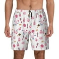 thumbnail image 2 of Picia Cute Poodle Dog pattern Mens Swim Trunks with Compression Liner Stretch Beach Shorts Quick Dry with Zipper Pockets No-Chafing Board Shorts-Large, 2 of 9