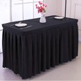thumbnail image 2 of Table Skirt Cover, 6 Ft Tablecloth for Birthday Party, Wedding,Halloween Christmas Party Decoration Machine Washable72 * 30 * 30 Inches, 2 of 7