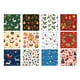 thumbnail image 2 of Paquete de 12 unidades de papel con temática navideña de 24 años, papel decorativo con estampado de flores para regalo, manual de corte DIY, papel decorativo., 2 of 9