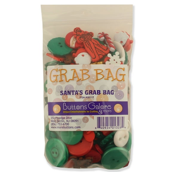 Buttons Galore Button Grab Bag Santa