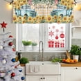 thumbnail image 6 of 2 Pack Valances for Windows, Sunflowers Trucks Window Valances for Living Room/Bedroom/Bathroom, Spring Farmhouse Eucalyptus Orange Plaid Light Filtering Kitchen Curtain Valance 54"W x18" L, 6 of 9