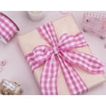 thumbnail image 3 of Joycrosso 2-1/2 Inch Bubbled Check Ribbon, 10 Yards Rose and White Wired Edge Ribbon for Gift Wrapping, Crafts, Wreaths, Garlands, Weddings and Christmas, 3 of 6