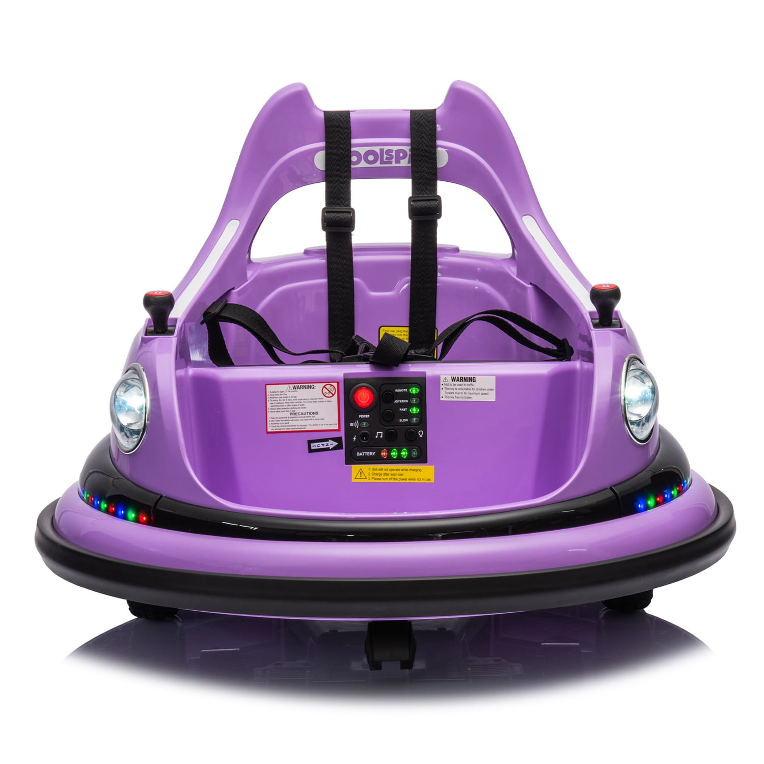 CIPACHO 12V Ride On Electric Bumper Car for Kids & Toddlers, Baby Bumping Toy Cars Gifts for 18 Months, Purple CIPACHO 12V Ride On Electric Bumper Car for Kids & Toddlers, Baby Bumping Toy Cars Gifts for 18 Months, Purple