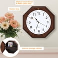 thumbnail image 4 of Octagonal Wood Wall Clock - Mahogany Color, 4 of 4