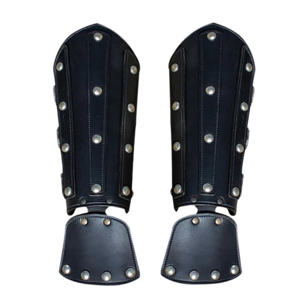 Protectores de brazo medievales, diseño vintage, protector de muñeca, brazaletes góticos para Halloween para hombres. Negro