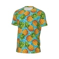 thumbnail image 6 of Wukai Pineapple Print Men's Short-Sleeved Mesh T-Shirt,Quick-Dry Short Sleeve Workout T-Shirt-Medium, 6 of 8