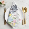 thumbnail image 2 of Easter Cloth Napkins, Spring Rabbit Eggs Flowers Leaves Grey Plaid Washable and Reusable Dinner Napkins Set of 4, Table Napkin for Kitchen Party Birthday Wedding Hotel Housewarming 20"x20", 2 of 9