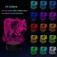 thumbnail image 2 of YSTIAN 3D Night Light Tiger Creative Bedside Table Desk Illusion Lamp Color Changing LED Acrylic RGB Lights for Tiger Fans, Kid Bedroom Decor, Birthday, Christmas, New Year Gift (16 Colors, Tiger), 2 of 6