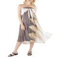 thumbnail image 3 of EIMELI Jupe Maxi Boho pour Femmes Taille Élastique Longue Style Hippie Boho Bleu Vert L, 3 of 7