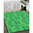 thumbnail image 3 of Ahgly Company Machine Washable Indoor Rectangle Transitional Neon Green Area Rugs, 2' x 4', 3 of 7