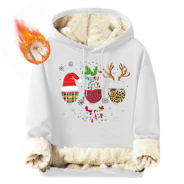 Sudadera con capucha para hombre, informal, a la moda, con estampado navideño, de manga larga y bolsillo, de poliéster