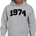 thumbnail image 2 of 1974 College Style Hoodie Sweatshirt Unisex 5X-Large Grey, 2 of 5