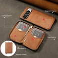 thumbnail image 6 of 2 in 1 Detachable Wallet Case for Google Pixel 10 / 10 Pro, Classic PU Leather Card Slots Kickstand Zipper Pocket Shockproof Phone Cover Compatible with Magsafe for Google Pixel 10 / 10 Pro - Black, 6 of 10